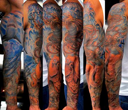 Tattoos - Freehand Underwater sleeve - 65033